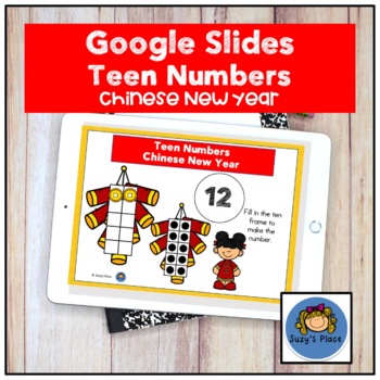 Preview of Lunar New Year Teen Numbers Interactive Google Slides