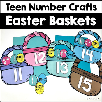 Preview of Teen Numbers Kindergarten | Easter Math Craft