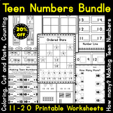 Teen Numbers Kindergarten Practice Bundle (Numbers 11-20 M