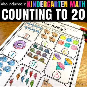 Preview of Teen Numbers Kindergarten Practice Counting to 20 Worksheets