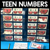 Teen Numbers Kindergarten Spring Task Cards Decomposing Nu