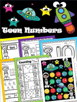 Preview of Teen Number Worksheets | K.NBT.1 | Tricky Teens