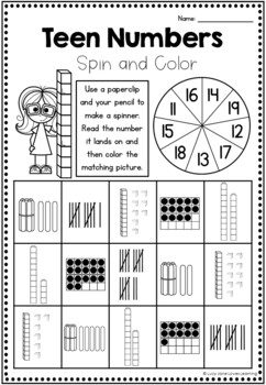 Teen Numbers Worksheets FREE! by Lucy Jane Loves Learning | TpT