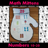 Teen Numbers Math Winter Mittens Craft: Ten frames, numera
