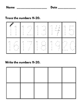 Teen Numbers Practice by Teacher on the Fritts | TPT