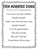 Teen Numbers Song