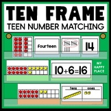 Teen Numbers Ten Frame Kindergarten Math Center - Pocket C