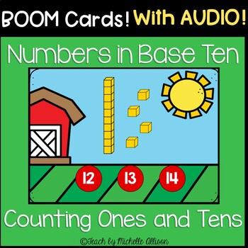Preview of Teen Numbers | Tens and Ones | BOOM Cards™