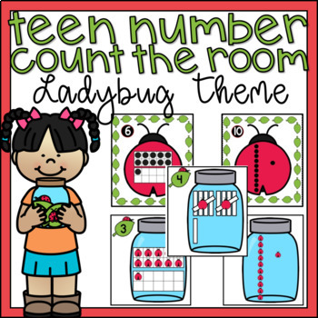 Preview of Teen Numbers Spring Scavenger Hunt or Write the Room Activity