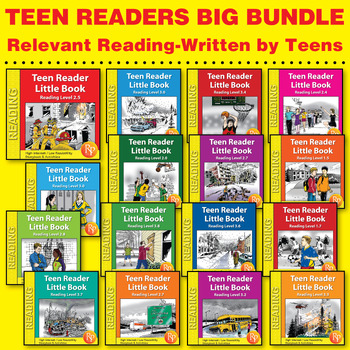 Preview of 16 TEEN READERS BIG BUNDLE: Engaging Reading Lessons- Written By Teens FOR Teens