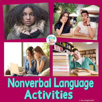 Preview of Teen Social Skills and Nonverbal Language Activities | Real Photos