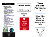 Teen Suicide Prevention Brochure