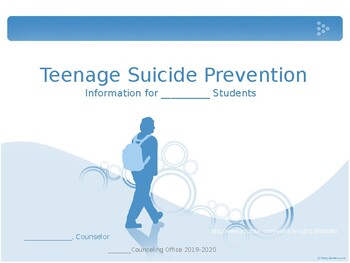 Preview of Teen Suicide Prevention Slideshow for Announcements