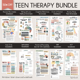 Teen Therapy Mega Worksheet Bundle, 50% off, Teenager Copi