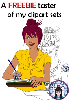 Teens and Teenagers Clip Art Set 1 - girls by Literature Daydreams