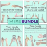 Teen hand PNGs BUNDLE