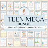 Teen mental health mega bundle worksheets cards and resour