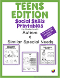 Teen's Edition Social Skills Activities and Printables for