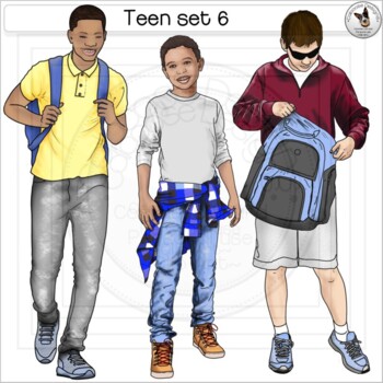 Teen Clip Art BUNDLE! Realistic teenager clip art. by Caboose Designs