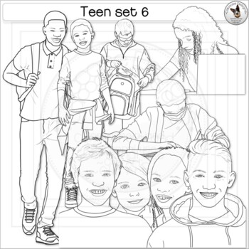 Teen Clip Art Set 1 by Caboose Designs