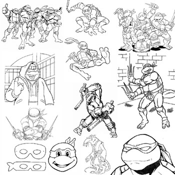 ninja turtle shredder coloring pages