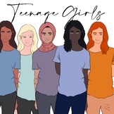 Teenager / Teen girl clipart multicultural diversity class