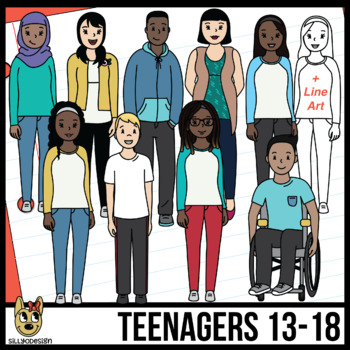 Teens Clip Art: Teenagers 13-18 Years Old