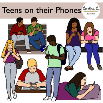 Teens Clip Art Bundle by Caroline C Illustration