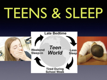 Preview of Teens & Sleep Interactive Slideshow & Notes