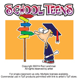 Teens Volume 1 Cartoon Clipart for ALL grades