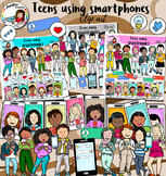 Teens using smartphones- Bundle-172 items!