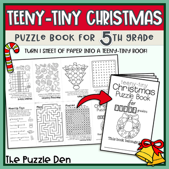  Teeny-Tiny Christmas Puzzle Book for Fifth Graders