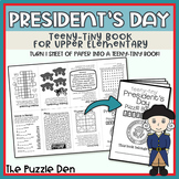 Teeny-Tiny President's Day Puzzle Book for Upper Elementary