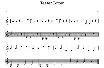 Preview of Teeter Totter Violin Song