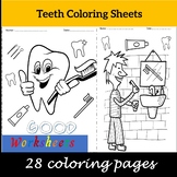 Teeth Coloring Sheets For Kids