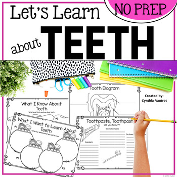 Preview of Dental Health Research and Writing Unit | Learn About Teeth