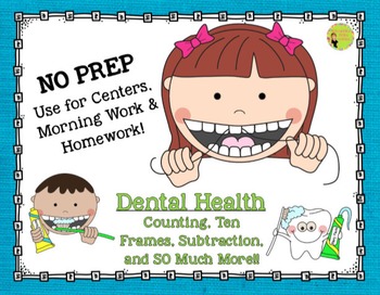 Preview of Teeth & Dental Health: NO PREP Math Printables