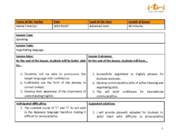 tefl business english assignment