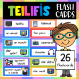 Teilifís Flashcards with pictures - Gaeilge