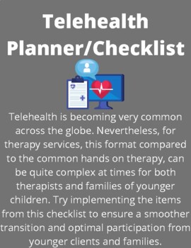 Preview of Telehealth: Therapy Checklist/Planner (IEP, school, Early Intervention)