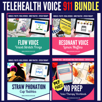 Preview of Telehealth Voice Therapy 911 Bundle Speech Therapy