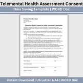 Telemental Health Consent Initial Assessment, Private Prac