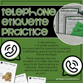 Preview of Telephone Etiquette - Life Skills