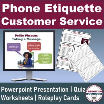 Preview of Telephone Etiquette Presentation and Activities for the Workplace