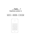 Telephone Number Practice Sheets