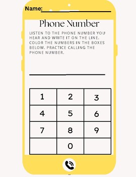 Preview of Telephone Numbers