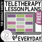 Speech Therapy Themes Lesson Plans Spreadsheet Teletherapy