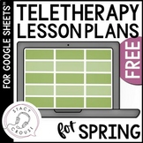 Spring Speech Therapy Themes Lesson Plans Spreadsheet Tele