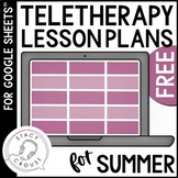 Summer Speech Therapy Themes Lesson Plans Spreadsheet Tele