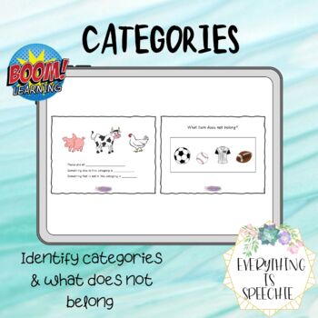 Preview of Teletherapy: Categories -Boom Cards